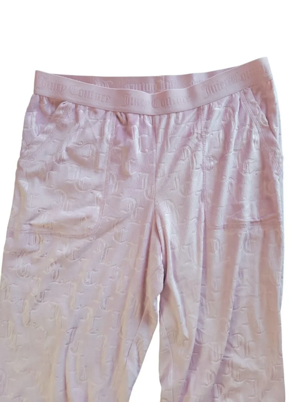 Juicy Couture NWT Light Pink 2-Piece Velour Loungewear Set Women's Size M